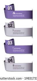 Infographics Numbered Banners. Modern Design Template. 