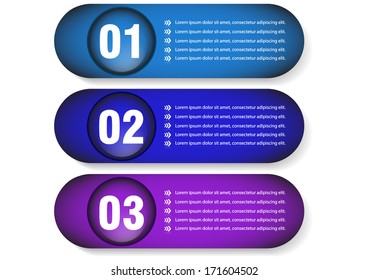 Infographics numbered banners - vector 