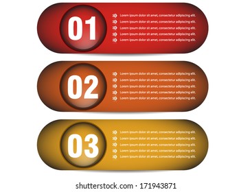 Infographics numbered banners - vector 