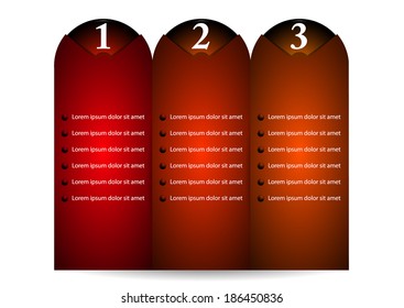 Infographics numbered banners - vector 