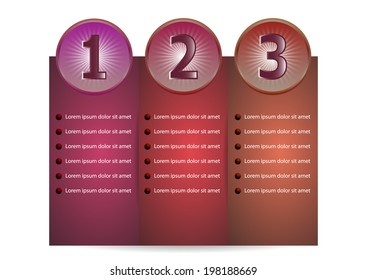 Infographics numbered banners - vector 