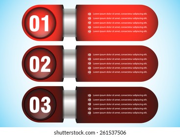 Infographics numbered banners - vector