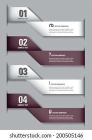 Infographics Numbered Banners. Vector Eps10 Format.