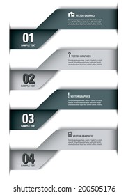 Infographics Numbered Banners. Vector Eps10 Format.