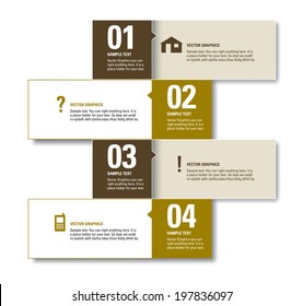 Infographics Numbered Banners. Vector Modern Illustration.