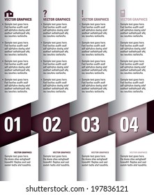 Infographics Numbered Banners. Vector Modern Illustration.