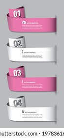 Infographics Numbered Banners. Vector Modern Illustration.