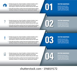 Infographics numbered options banners. Vector modern illustration. Eps10. 