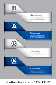 Infographics numbered options banners. Vector modern illustration. Eps10. 