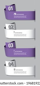 Infographics numbered options banners. Vector modern illustration. Eps10. 