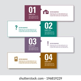 Infographics numbered options banners. Vector modern illustration. Eps10. 