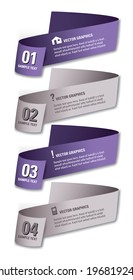 Infographics numbered options banners. Vector modern illustration. Eps10. 