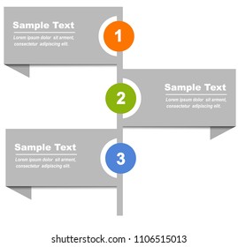 Infographics numbers of a step