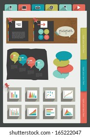 Infographics office set elements.