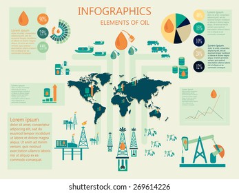 Oil Industry Vector Infographic Elements Presentation Stock Vector ...