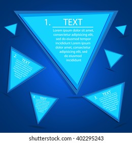 infographics on a blue background