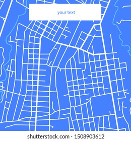 Infographics. On blue background city map with space for text