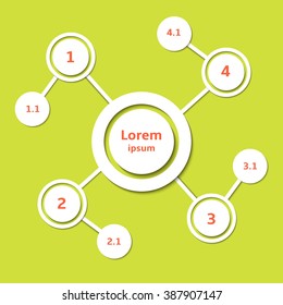 infographics on a green background