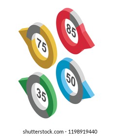 
Infographics on location symbol called modern infographic chart 
