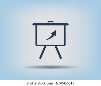Infographics on the stand, vector illustration.