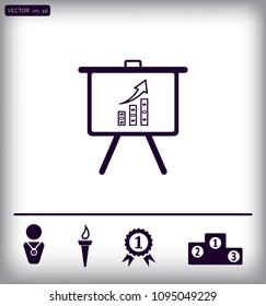 Infographics on the stand, vector illustration.