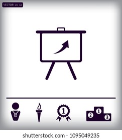 Infographics on the stand, vector illustration.