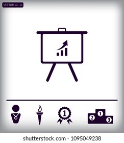 Infographics on the stand, vector illustration.