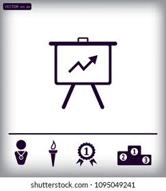 Infographics on the stand, vector illustration.