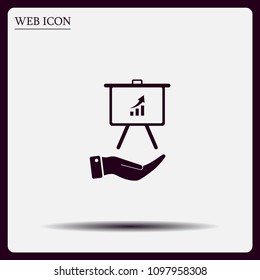 Infographics on the stand, vector illustration.