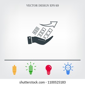 Infographics on the stand, vector illustration.