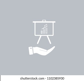 Infographics on the stand, vector illustration.