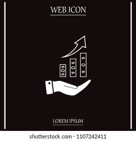 Infographics on the stand, vector illustration.