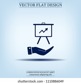 Infographics on the stand, vector illustration.