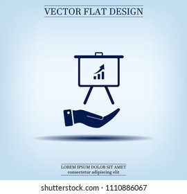 Infographics on the stand, vector illustration.