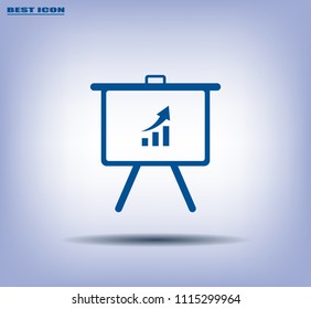 Infographics on the stand, vector illustration.