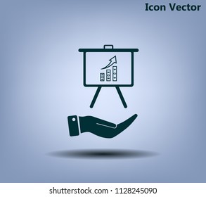 Infographics on the stand, vector illustration.