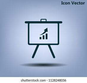Infographics on the stand, vector illustration.