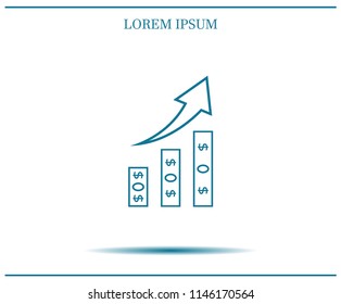 Infographics on the stand, vector illustration.