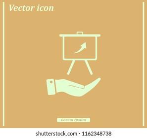 Infographics on the stand, vector illustration.