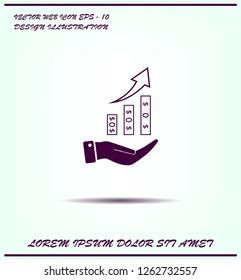 Infographics on the stand, vector illustration.