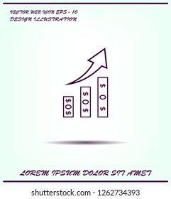 Infographics on the stand, vector illustration.