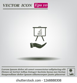 Infographics on the stand, vector illustration.