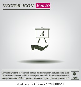 Infographics on the stand, vector illustration.