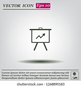Infographics on the stand, vector illustration.