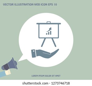 Infographics on the stand, vector illustration.