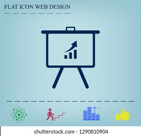 Infographics on the stand, vector illustration.