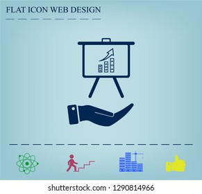 Infographics on the stand, vector illustration.
