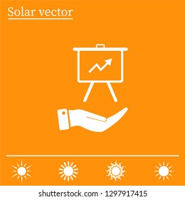 Infographics on the stand, vector illustration.
