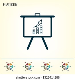 Infographics on the stand, vector illustration.