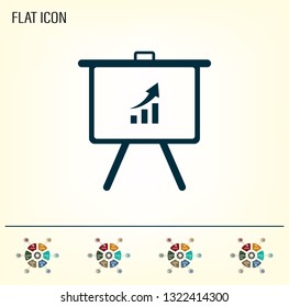 Infographics on the stand, vector illustration.